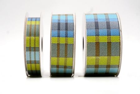 Blau, Grün und Braun Arbor Plaid-Ribbon_AI